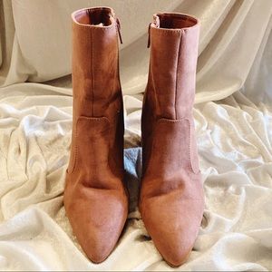 Baby Pink Heeled Boots